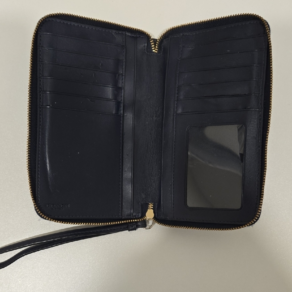 Coach Blue Leather Wristlet - Picture 8 of 14